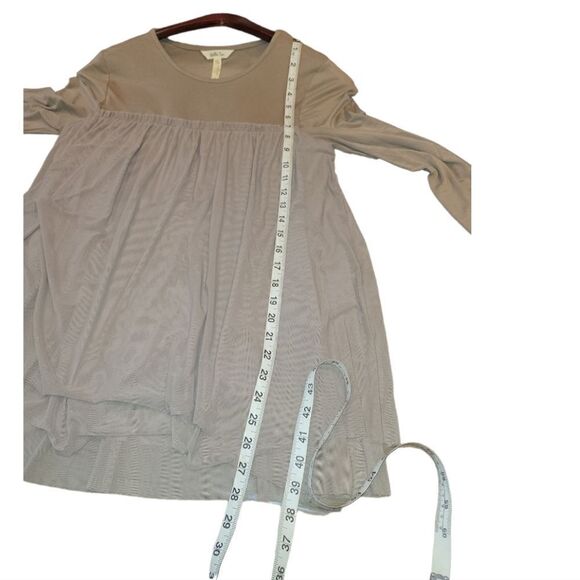Matilda Jane Medium Long Sleeve Tunic Top Tan Brown Clairvoyant Tunic Mesh M - Picture 7 of 9